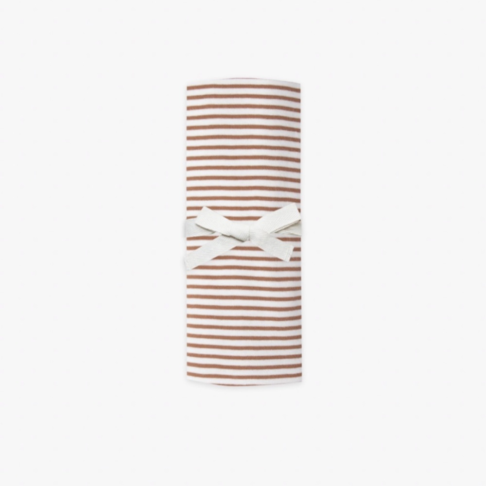 Quincy Mae Swaddle (rust stripe)